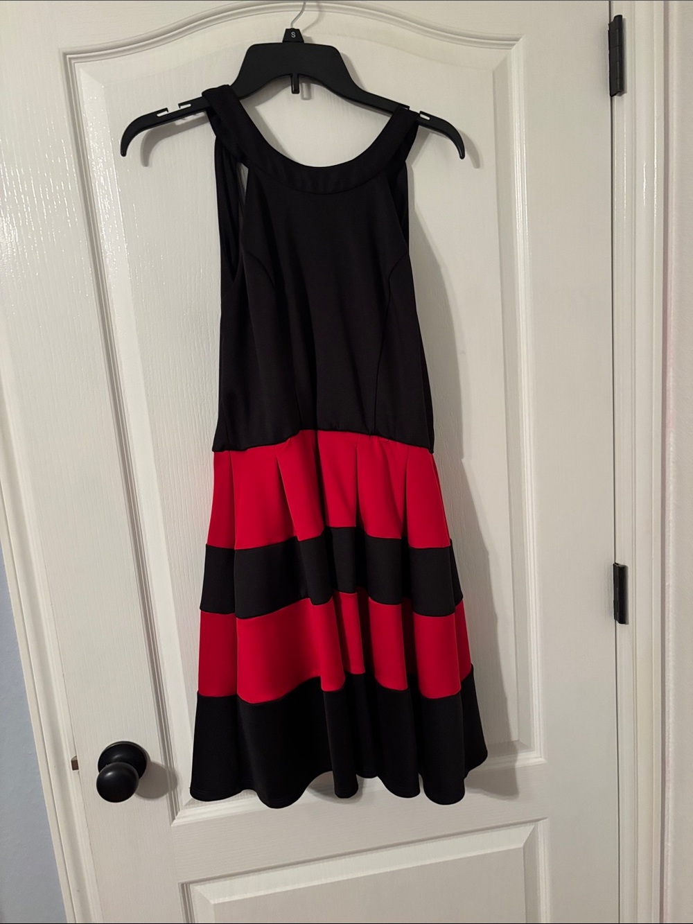 Junior Tween/Teen Girls Size 11 Black & Red Striped Party Dress